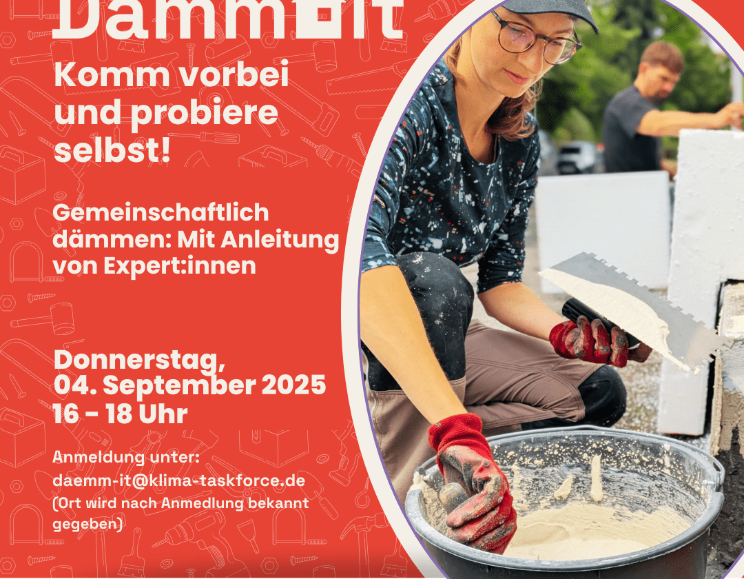 Einladung zum Start der Dämm-Phase & Praxis-Workshop: Gemeinsam dämmen für Klimaschutz!
