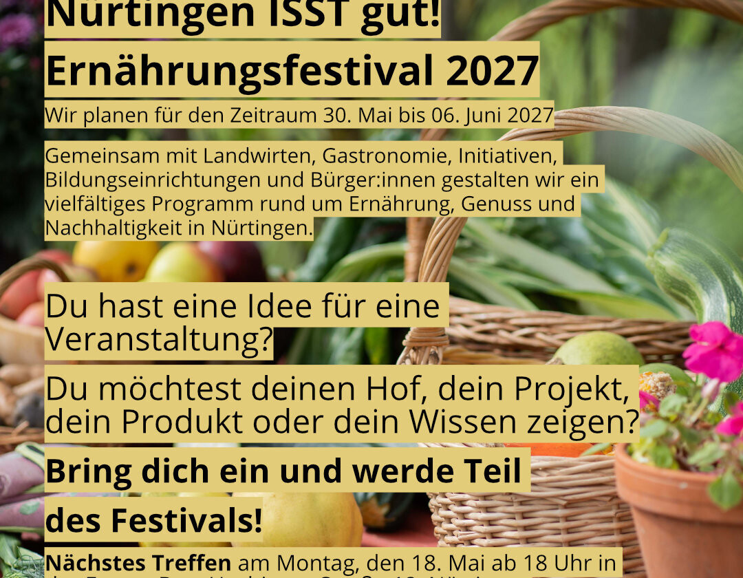 Mach mit bei „Nürtingen ISST gut“ am 18. Mai ab 18 Uhr!